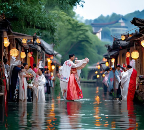 水乡婚庆之歌，水歌婚典的独特韵味